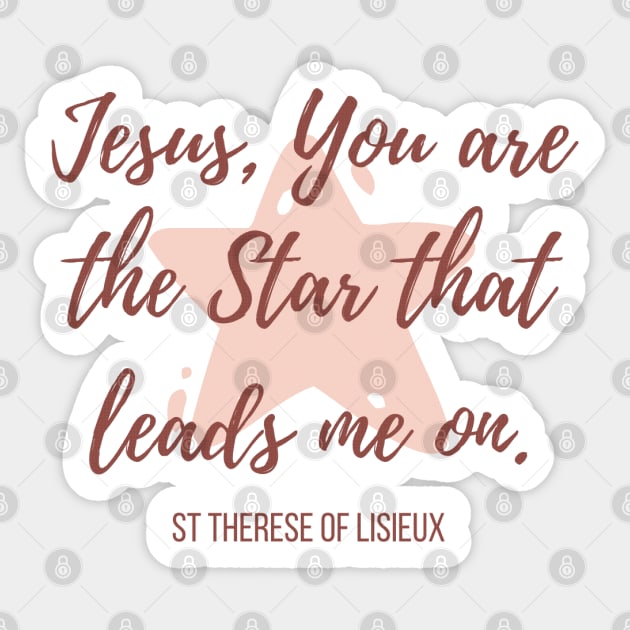 Jesus, my Star (pink/red) Sticker by CarolineTherese